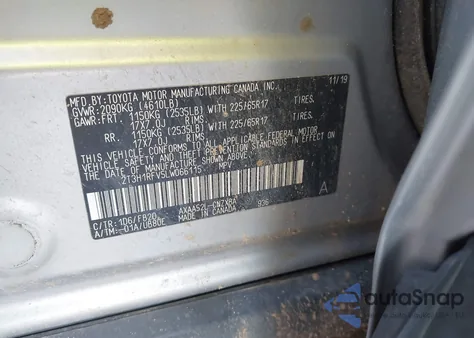 2020 Toyota Rav4 Le z USA, uszkodzony, nr VIN 2T3H1RFV5LW066115